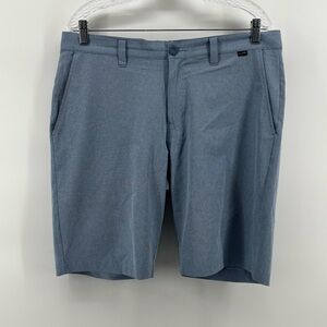 Travis Mathews Mens Bluish Gray 21‎ in Inseam Tech Chino Golf Shorts Size 36